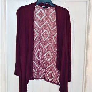 Maroon Cardigan w/ lace back